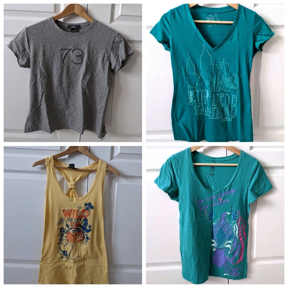 4 Casual T-shirts - Roots/Garage/Bluenotes